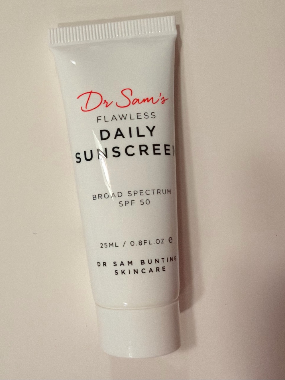Dr. Sam’s Flawless Daily Sunscreen SPF 50 NEW 25ml/.8 fl oz